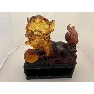 Imperial  vintage FIRE AMBER –  celestial Foo Dog